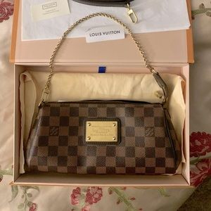 Authentic Louis Vuitton Eva Clutch - Damier Ebene Canvas ❣️